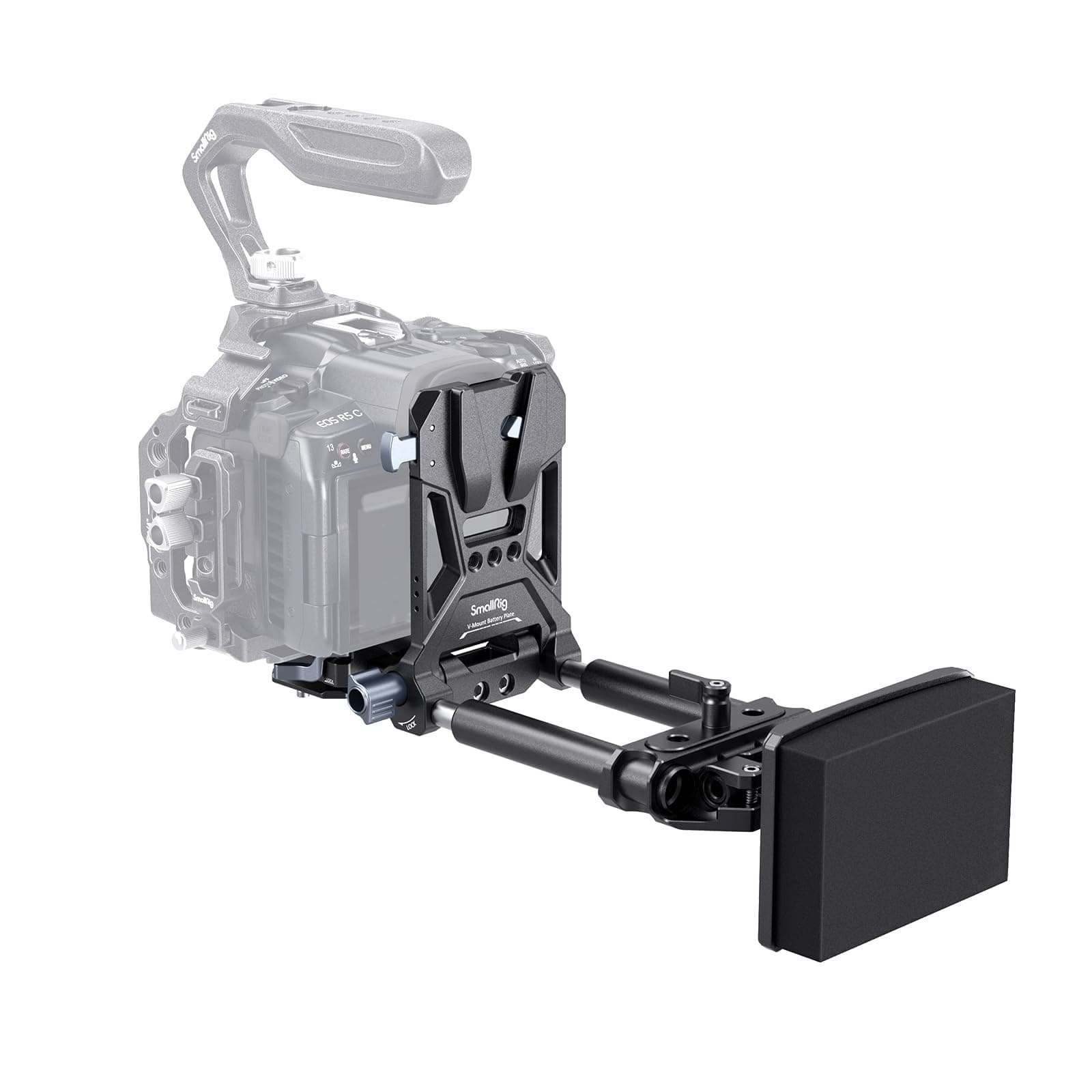 V-Mount Battery Plate, V Lock Battery Mounting Plate with Quick Release Plate for Arca, Chest Pad, 15mm rods, L-Shape Compact V Mount Battery Plate for DSLR Cameras, Gimbals & Tripod - 4063