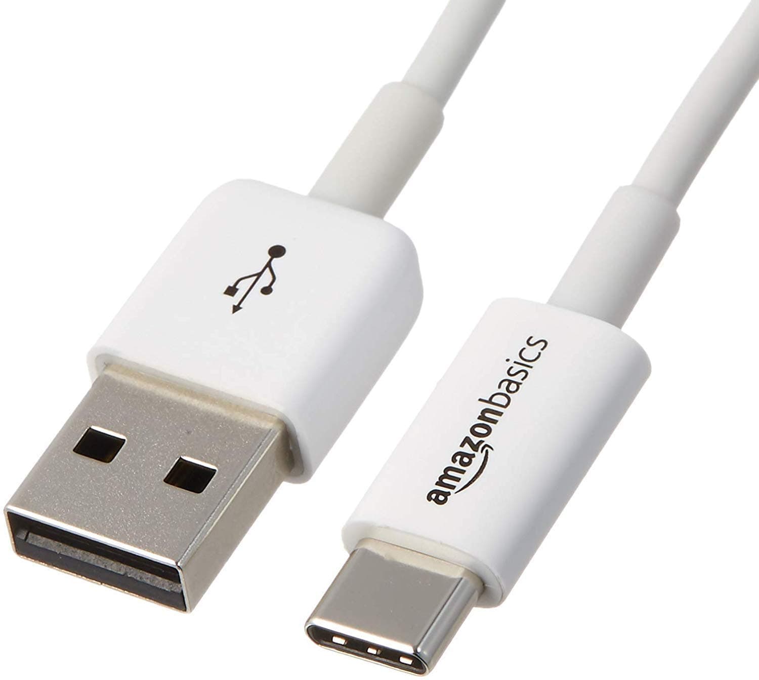 - Amazon Basics USB-C to USB-A 2.0 Fast Charger Cable, 480Mbps Speed, USB-IF Certified, for Apple iPhone 16/15, iPad, Samsung Galaxy, Tablets, Laptops, 6ft, White