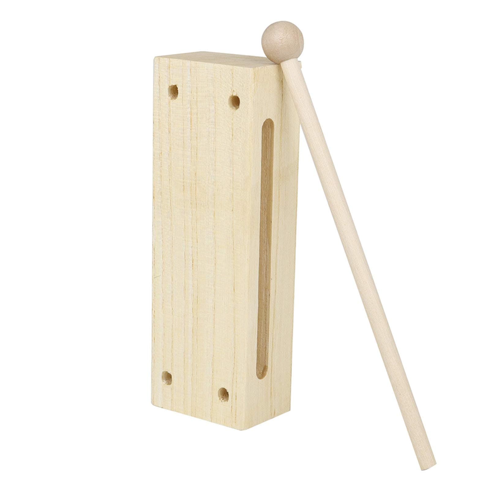 Percussion Instrument, GoolRC Square Solid Wood Percussion Instrument 2 Tone Wooden Musical Instrument with Mallet Dual Tone Kids Educational Musical Tool