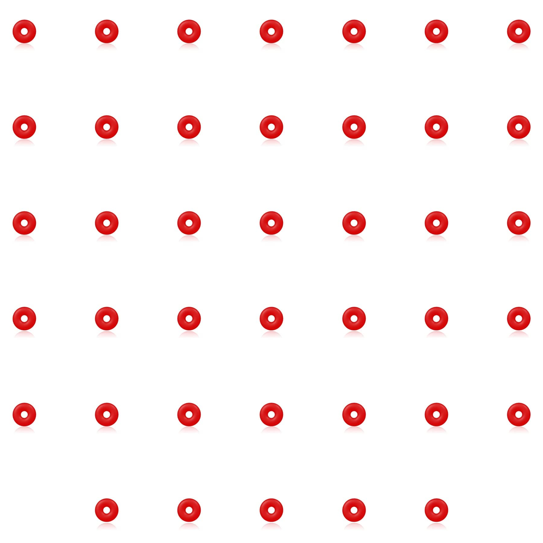 Silicone O-Ring, 4mm OD, 1mm ID, 1.5mm Width, VMQ Round Seal Rings Gasket, Pack of 40, 55A Durometer, Red