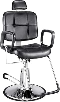 Panana Simple Reclining Hydraulic Pump Barber Chair - Adjustable Hairdressing for Salon Hair Cut (Style8838)