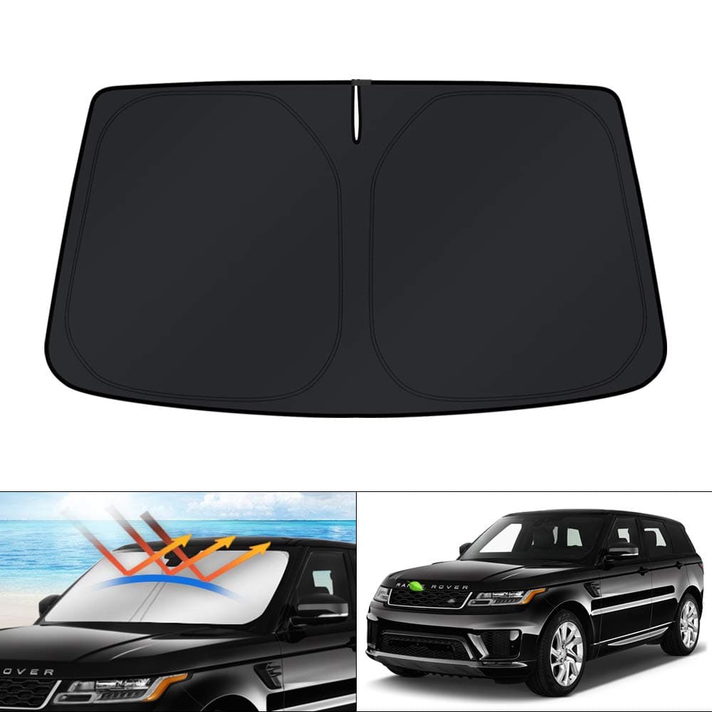Windshield Sun Shade for 2014-2022 Land Rover Range Rover Sport Accessories Sunshade Foldable Sun Visor Protector Blocks UV Rays Keep Your Car Cooler
