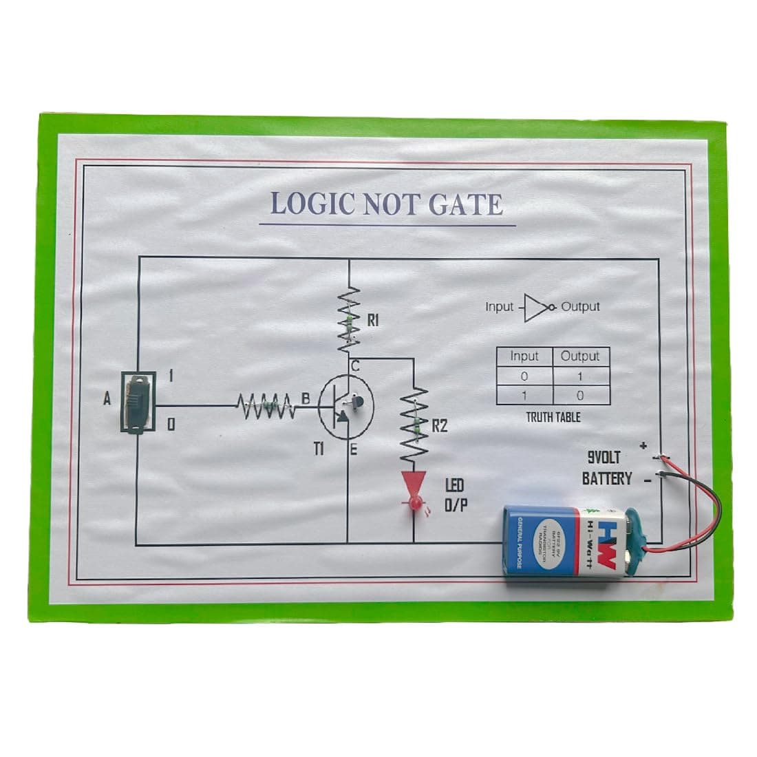LOGIC NOT GATE WORKING MODEL and PROJECT