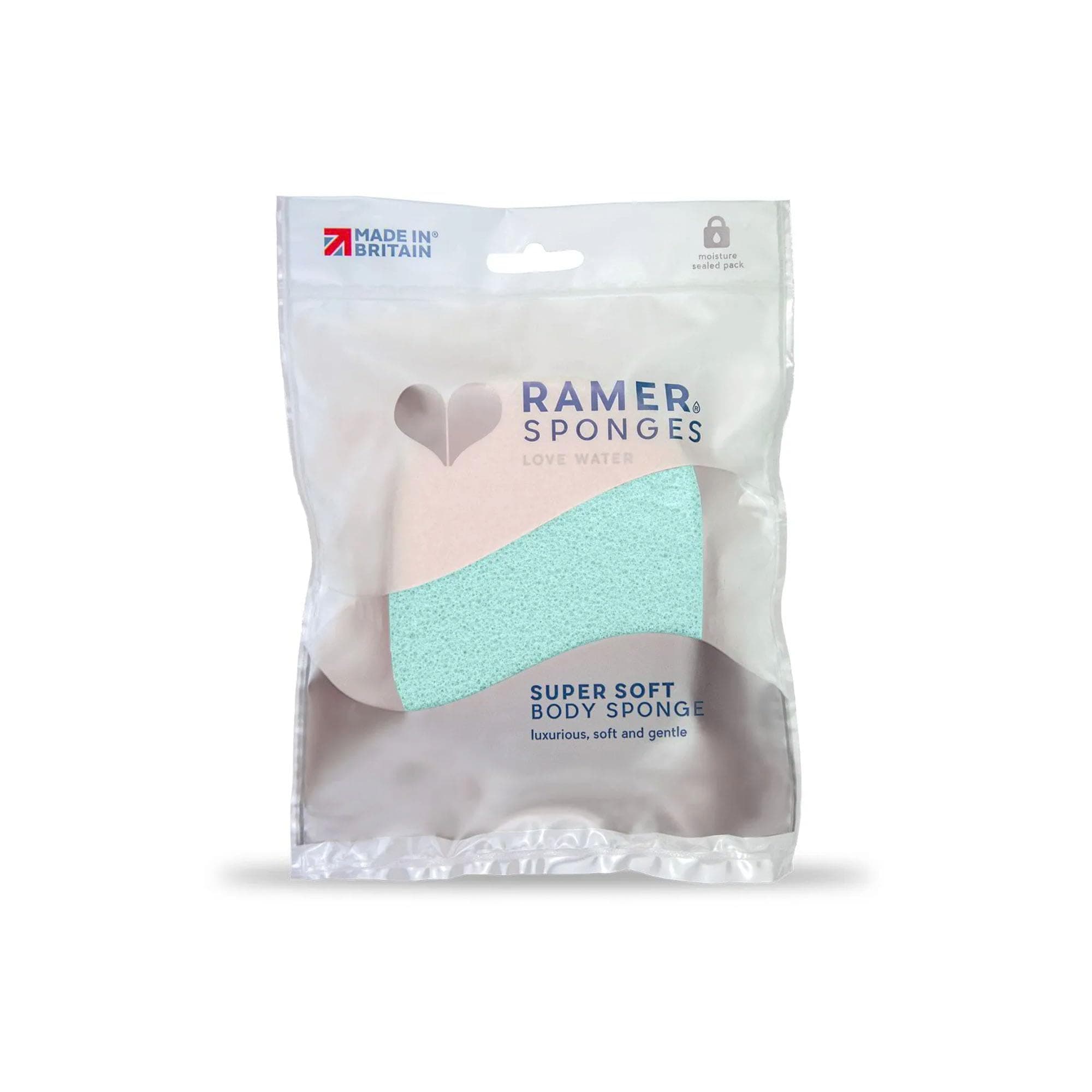 Ramer Shower Sponge - Super Soft Body Sponge Small (Mint)