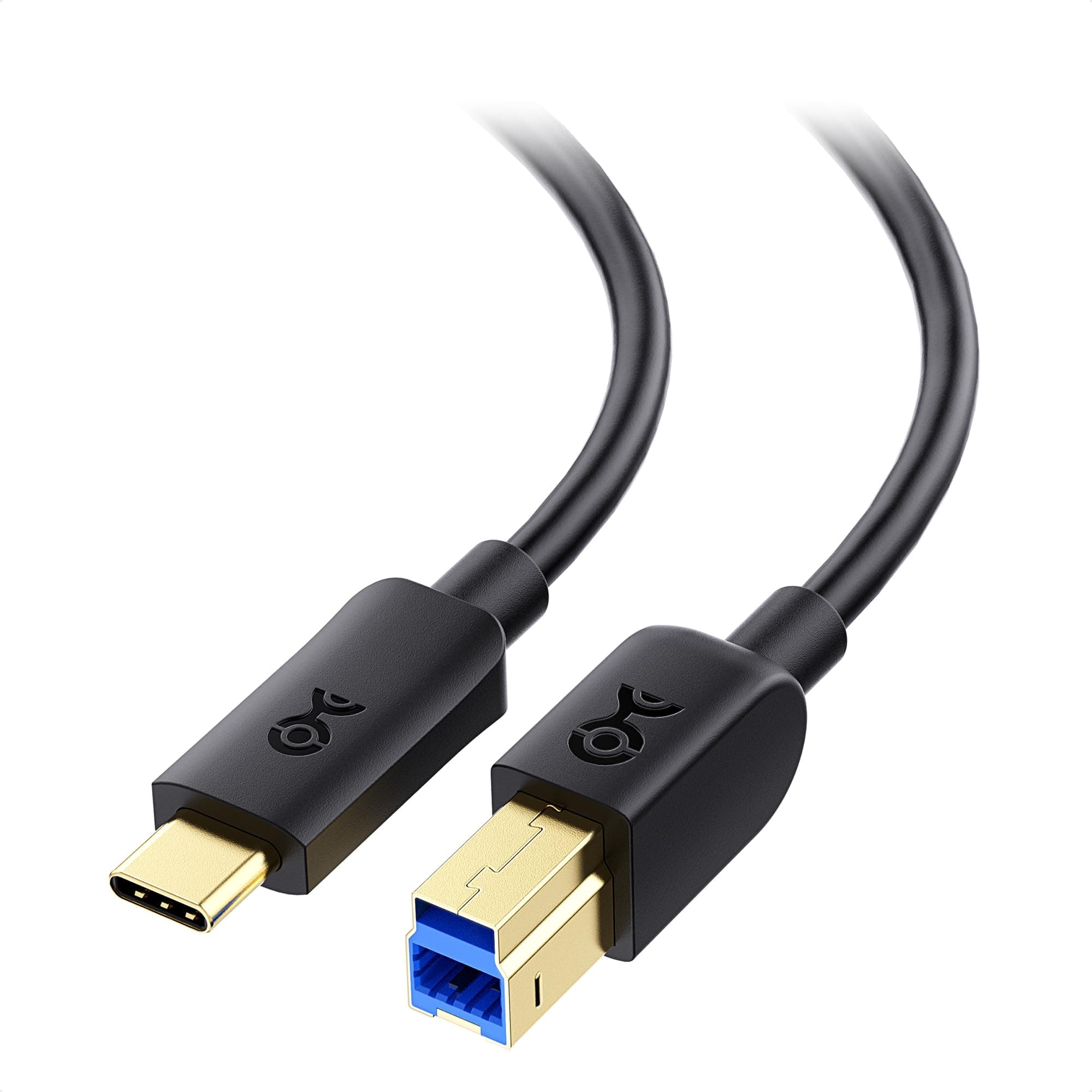 Cable Matters USB C to USB B 3.0 Cable - 6.6ft, USBB to USBC Cable with Type-B 3.0 Connector, Black