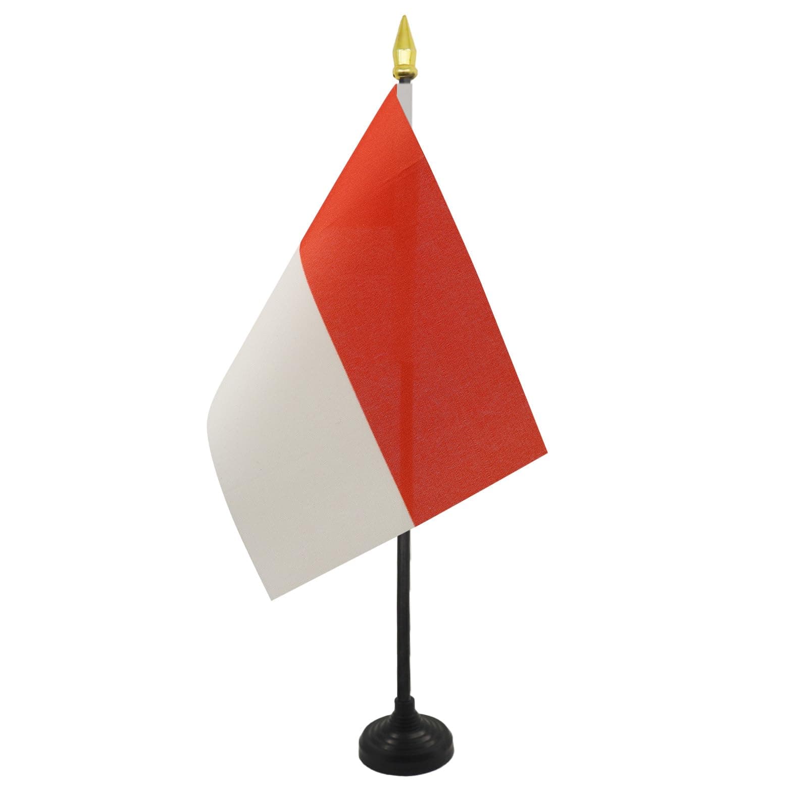 AZ FLAG Drapeau de Table Monaco avec Pointe Or, 15cm x 10cm