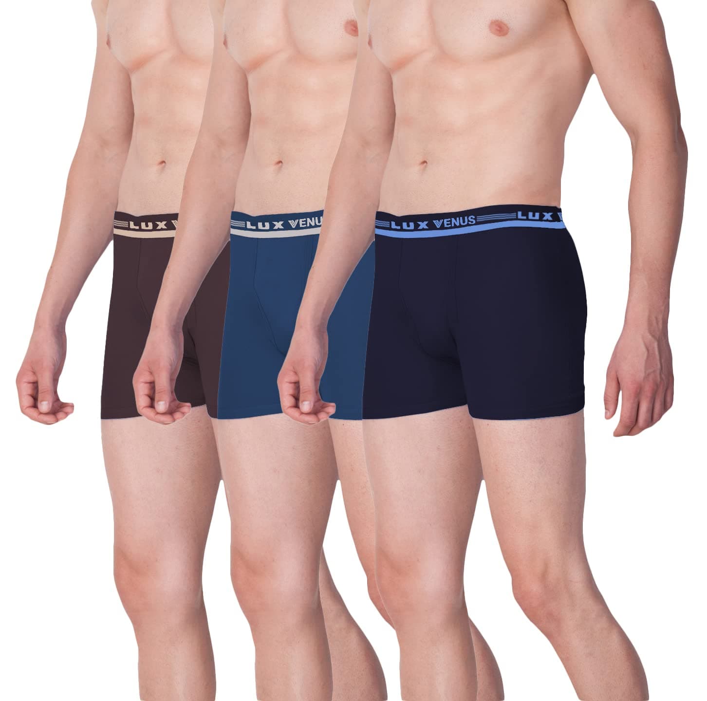 Men's Pack of 3 Plain Boxers