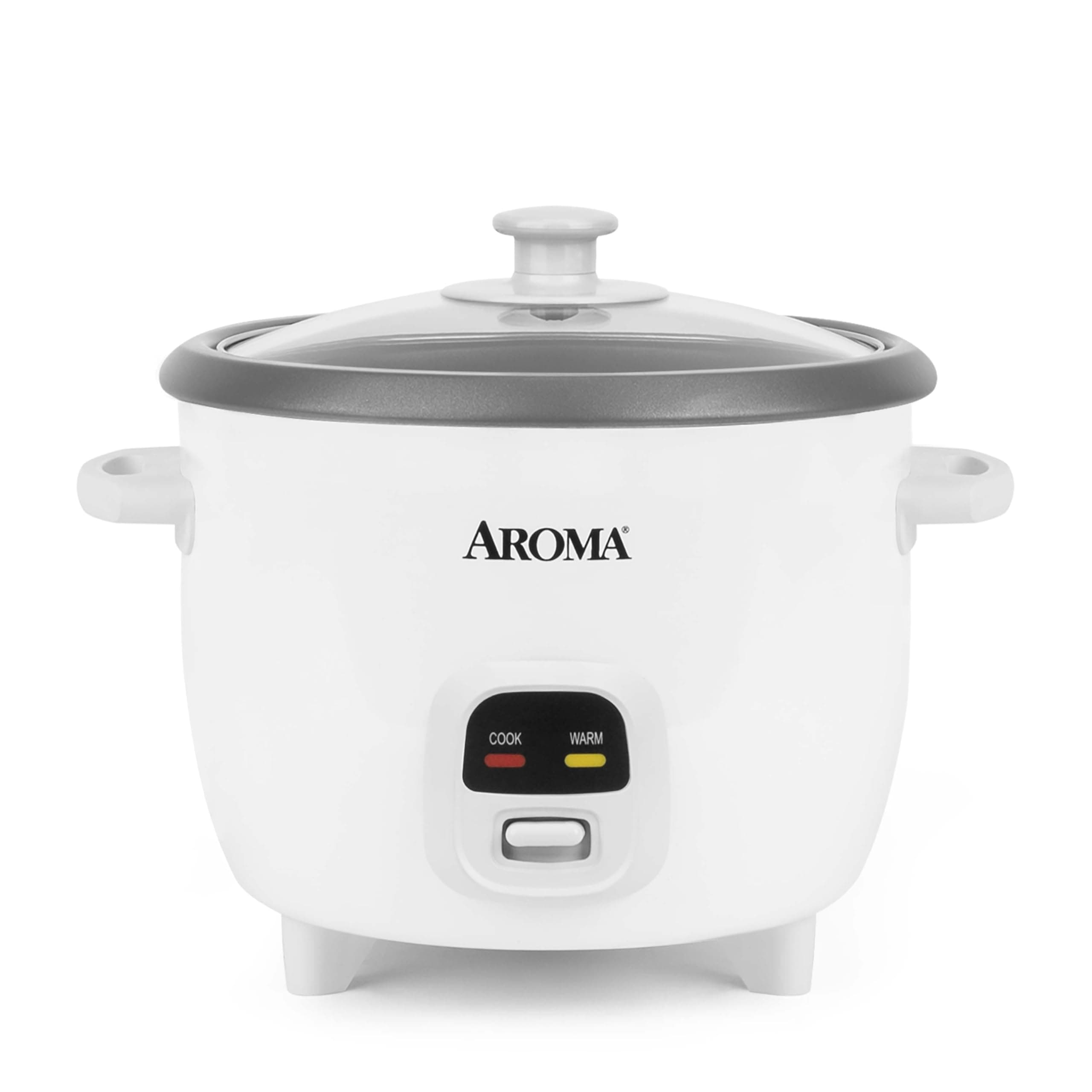 AROMA Rice Cooker, 3-Cup (Uncooked) / 6-Cup (Cooked), Small Rice Cooker, Oatmeal Cooker, Soup Maker, Auto Keep Warm, 1.5 Qt, White, ARC-393NG