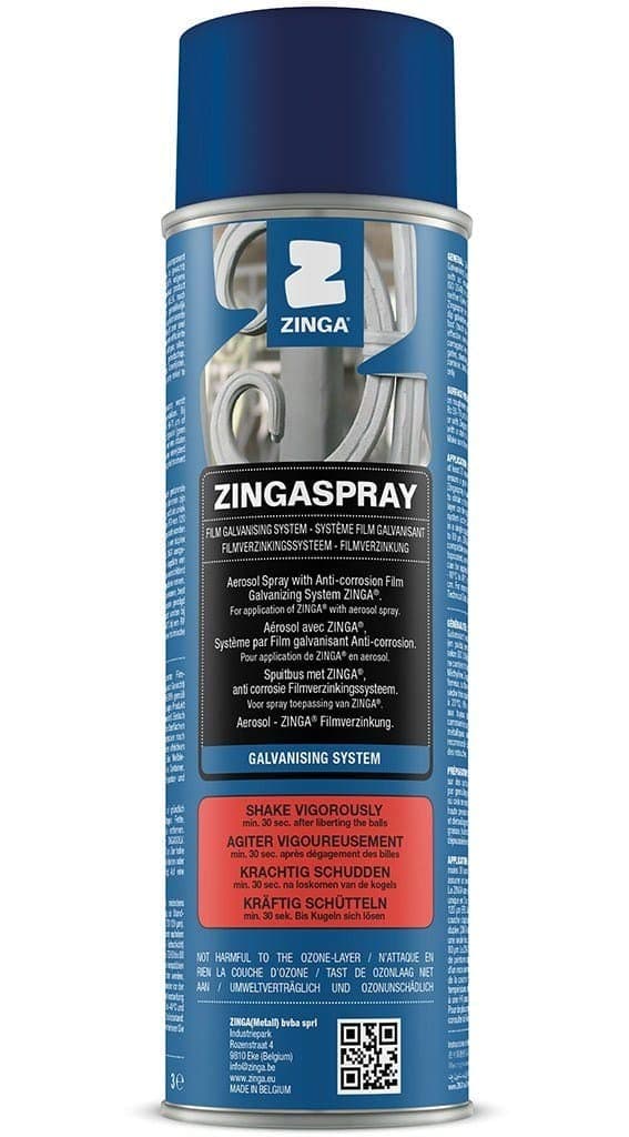 Zinga Cold Galvanized Zinc Coating Aerosol 500ml