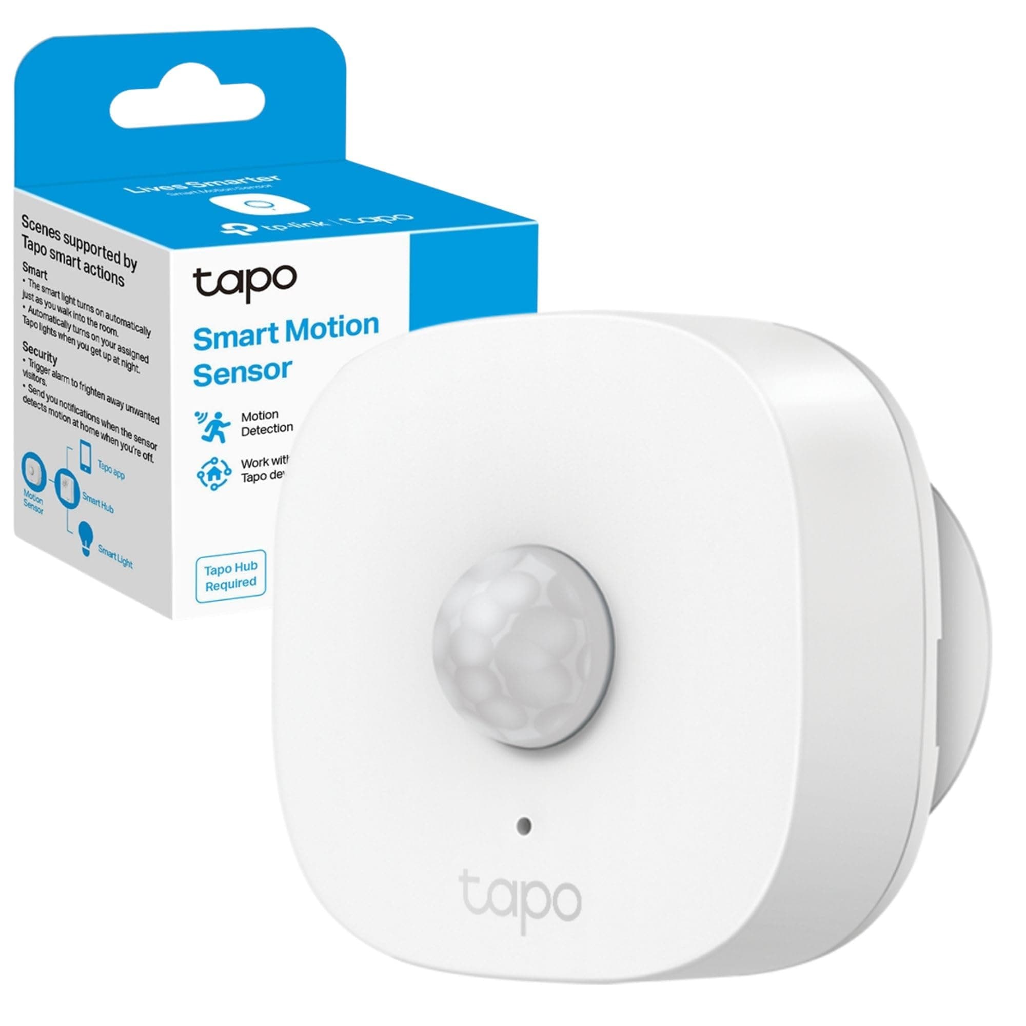 T100 Smart Motion Sensor, Motion Detectors, Wide Range Detection, Instant Alerts, Hands-Free Motion-Activated Lighting, Energy Saving, Hub Required, Battery Included(Packaging may vary)