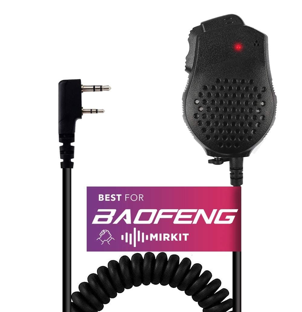 Original Baofeng Mic for UV-82 Speaker Mic Compatible with Baofeng Radios: UV-82HP, UV-82L, UV-5R Series and All Ham Radio Dual PTT Design with K2 Plug