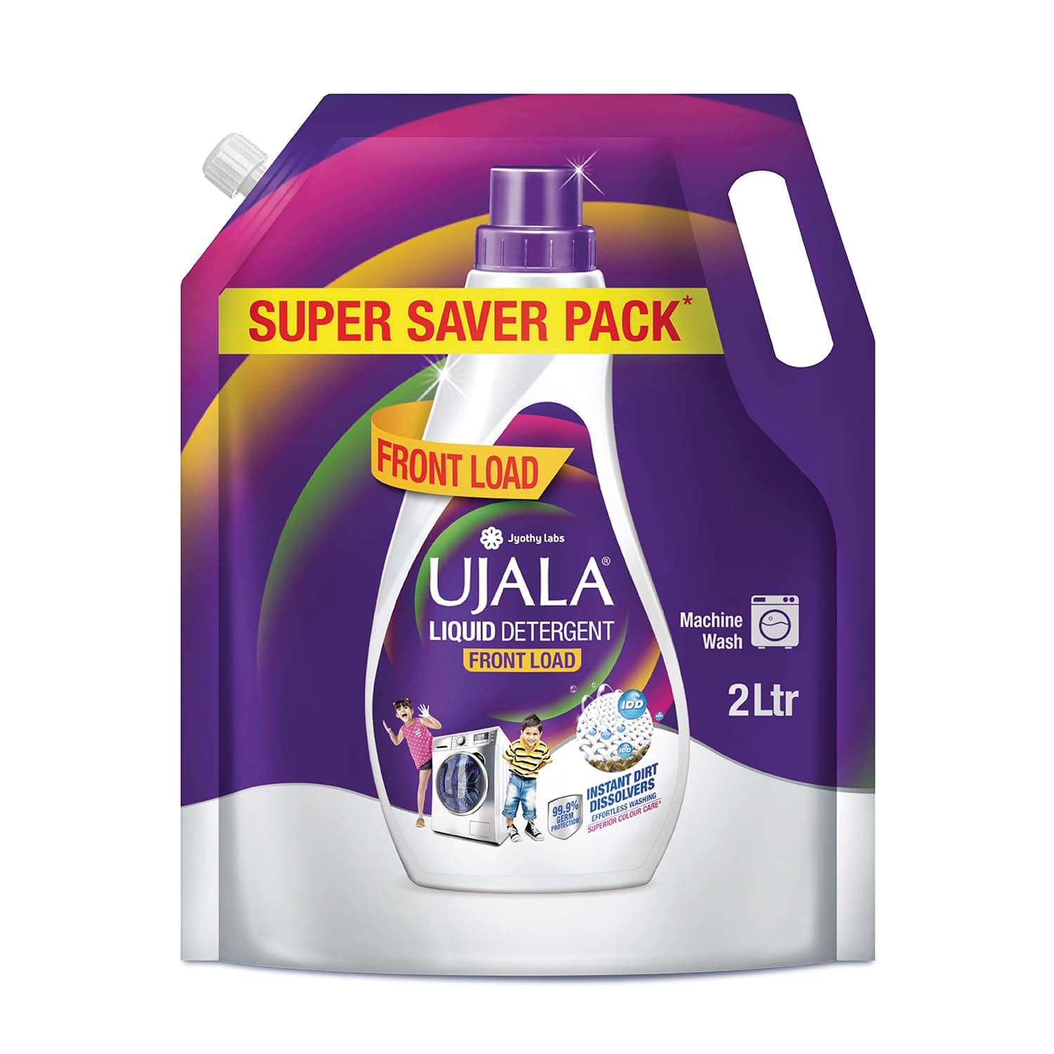 Ujala Front Load Liquid Detergent 2 Litre With Power of Instant Dirt Dissolution | Front Load Liquid Detergent for Superior Color Care | Laundry Liquid Detergent With Long-Lasting Refreshing Fragrance