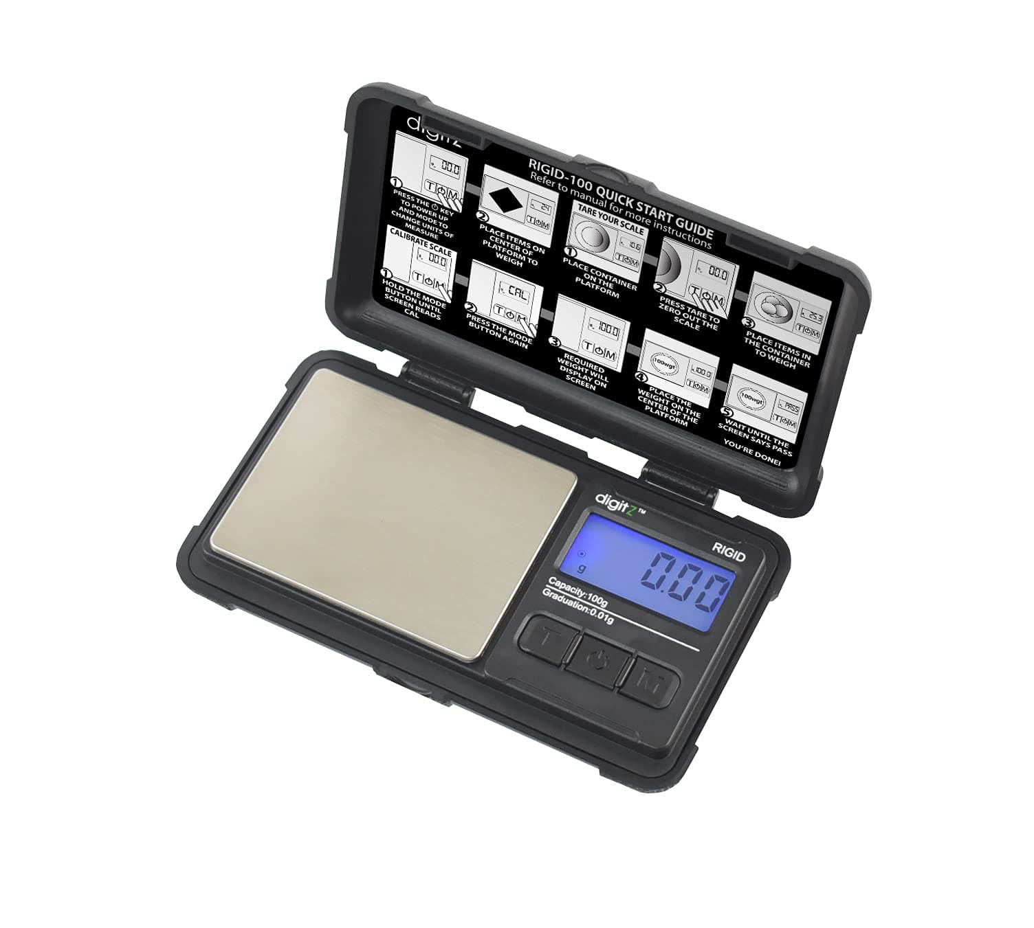 AMERICAN WEIGH SCALESDigitZ Rigid Series Small Digital Kitchen Scale, Elevate Your Precision with Food Scale - Portable, Back-lit, and Versatile Weighing Solution - Small Food Scale Portable