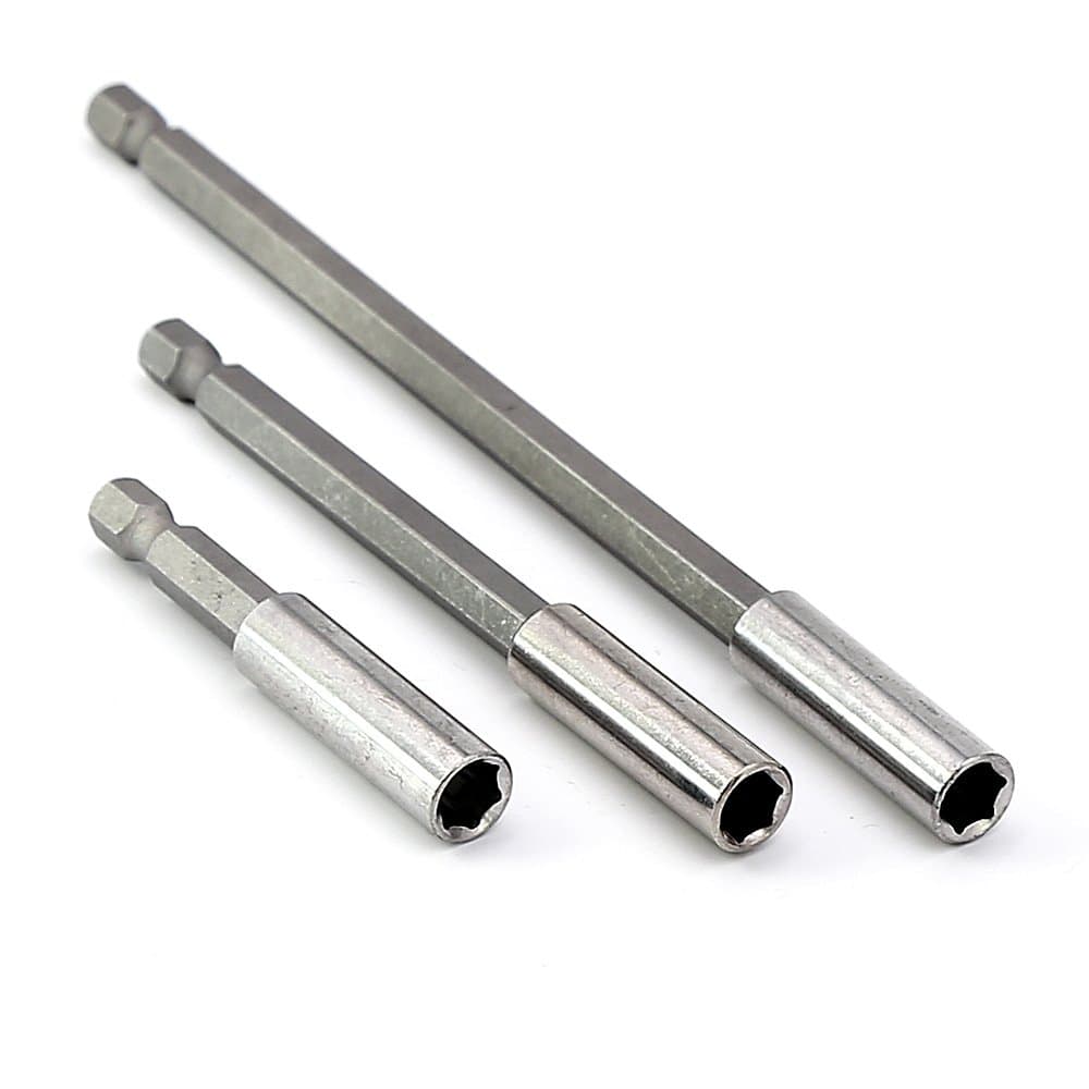 YEEZET 3pc Magnetic Drill Bit Holder Extension Includes 2" 4" 6" Extensions 1/4 Hex Quick Release Magnetic Screwdriver Extension Bit Holder