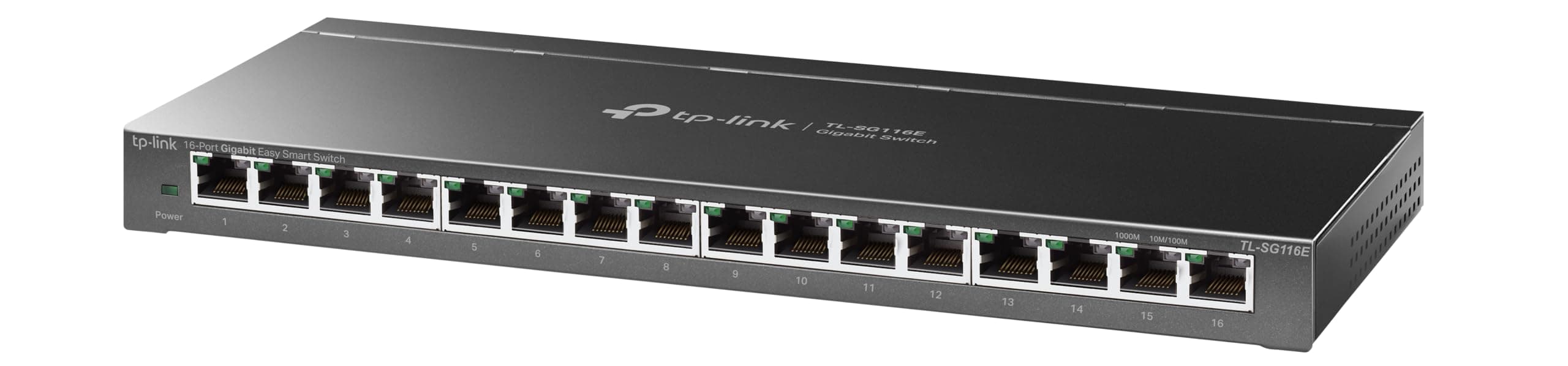 TP-Link 16 Port Gigabit Switch | Unmanaged Pro | Plug & Play | Fanless | Desktop/Wall-Mount | Durable Metal Casing | Support QoS, IGMP Snooping and Link Aggregation (TL-SG116E)