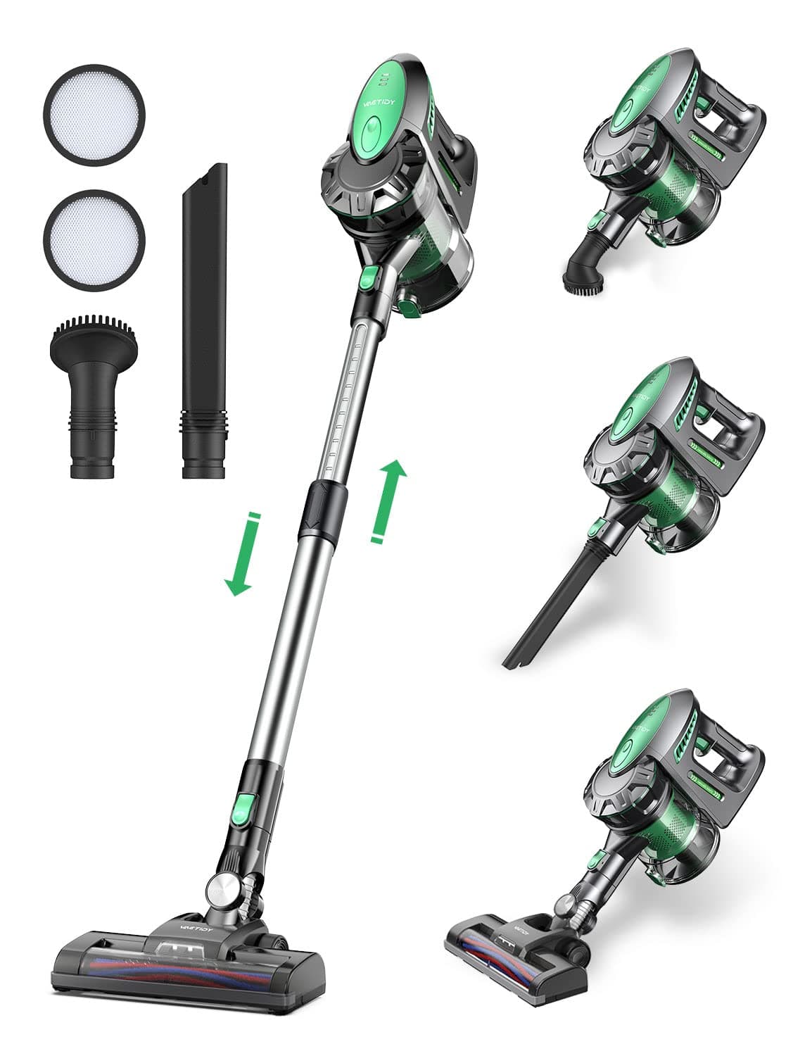Vactidy Cordless Vacuums Cleaner (darkgreen)