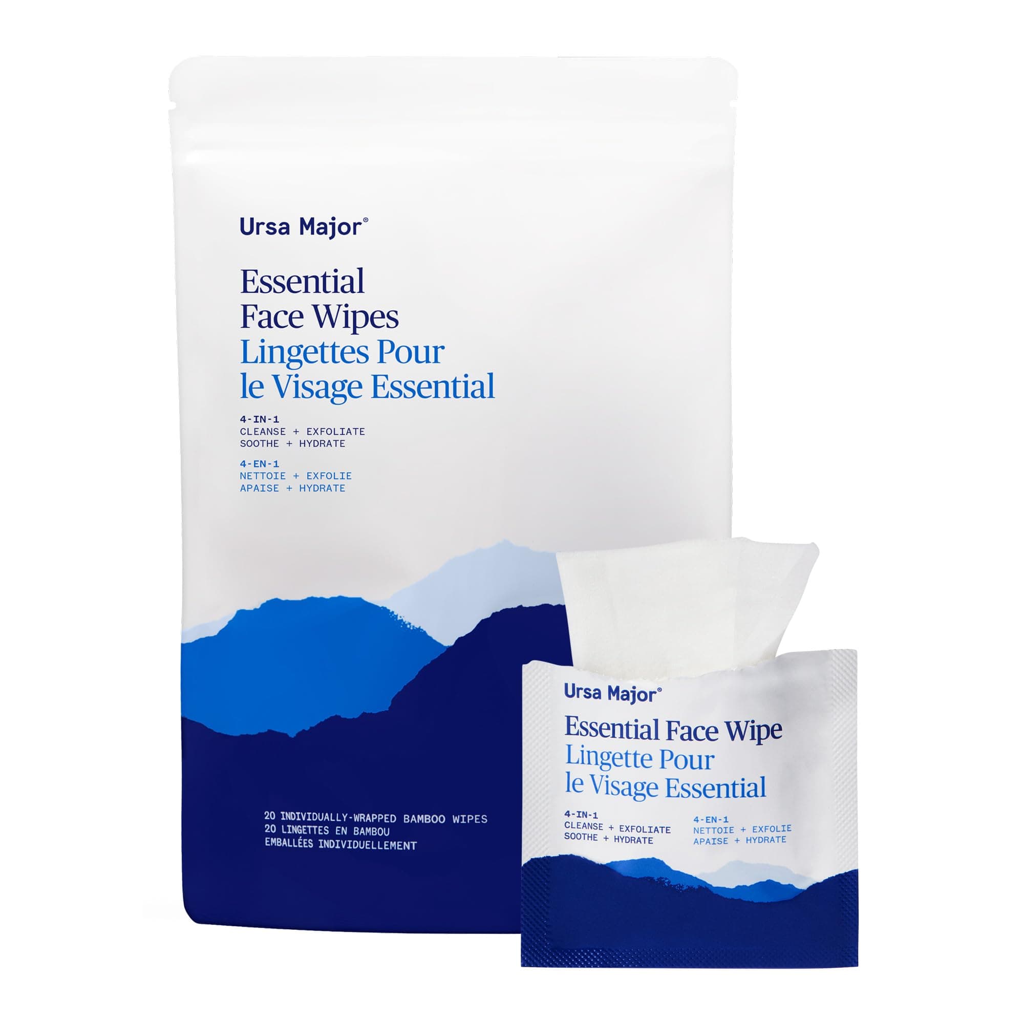 URSA MAJOR Essential Face Wipes (20 Wipes)