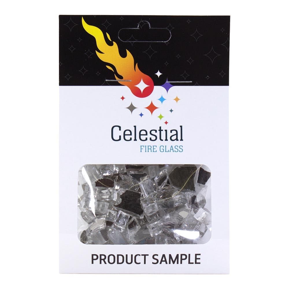 Tempered Fire Glass – 1/4" Diamond Starlight Reflective - Color Sample
