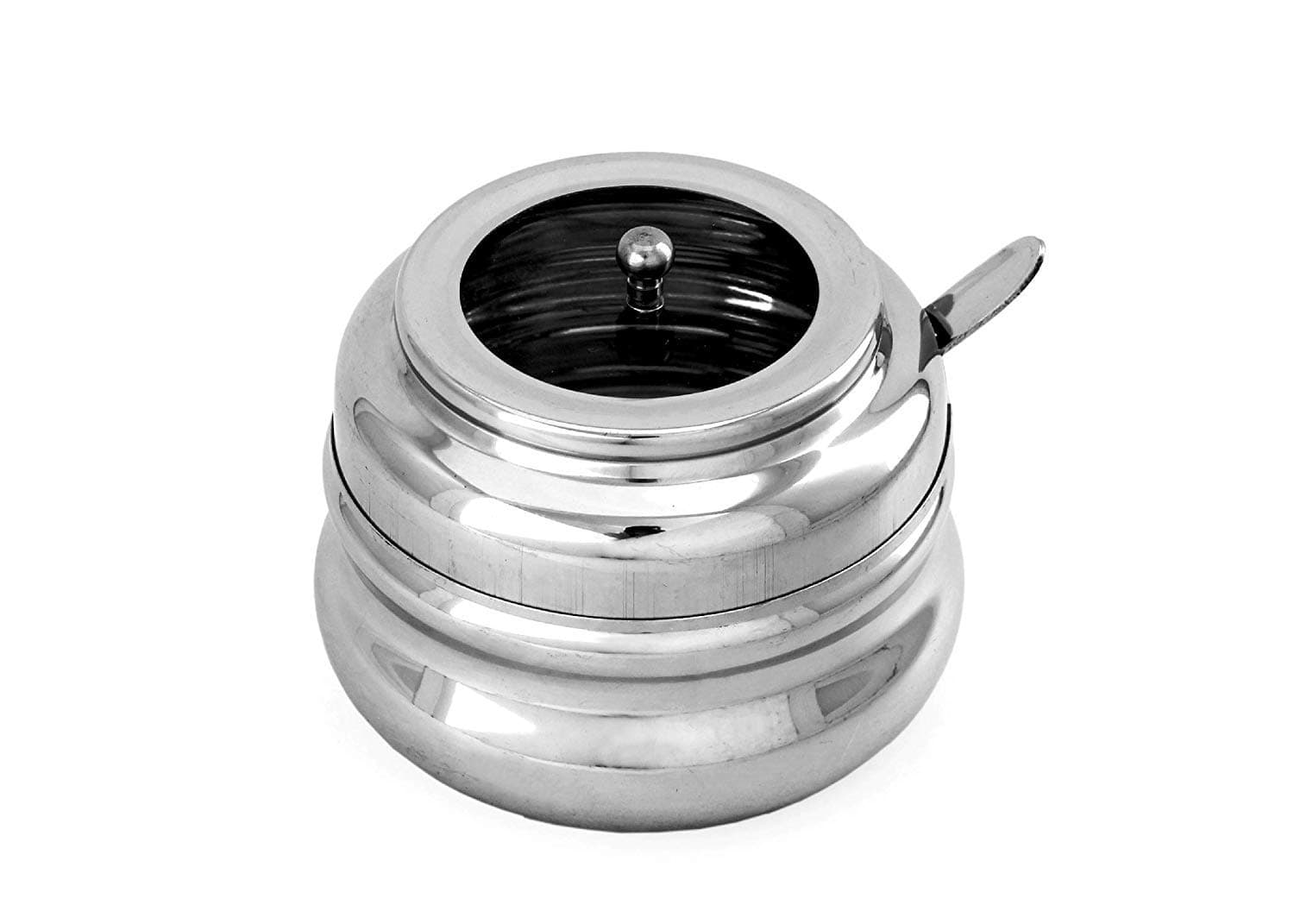 Trapti kitchenware ghee pot 300 ml ghee dani sugar tea box with glass lid spoon