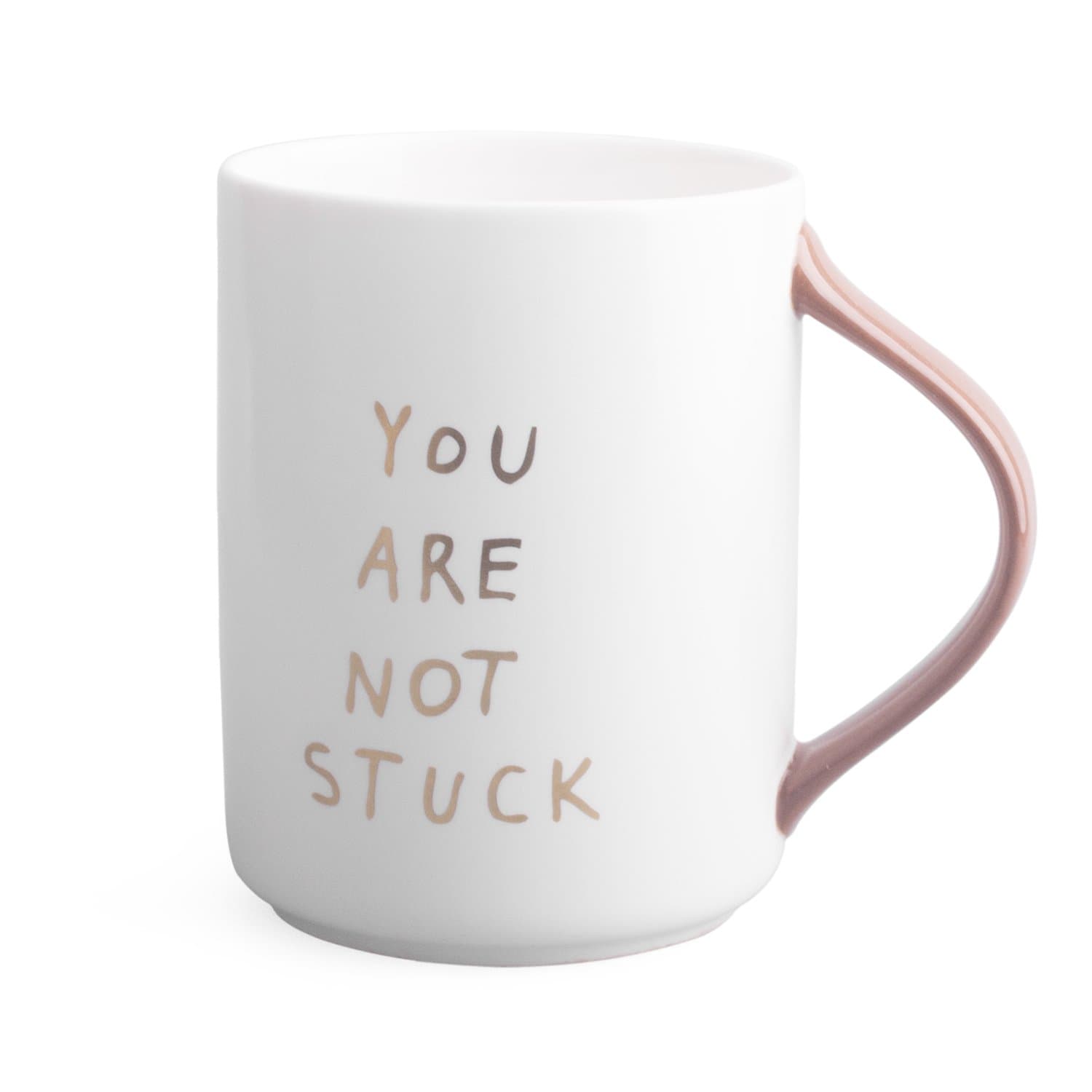 Neolith 15 Oz Large Ceramic Tea Cup with Curve Comfortable Handle Coffee Mug You Are Not Stuck