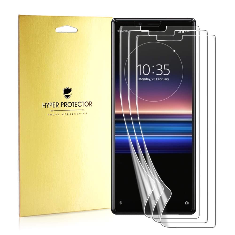 Mimoke Screen Protector for Sony Xperia 1 [3 Pack] [Case Friendly] Protective PET Nano Film Screen Flexible Cover [not tempered glass]