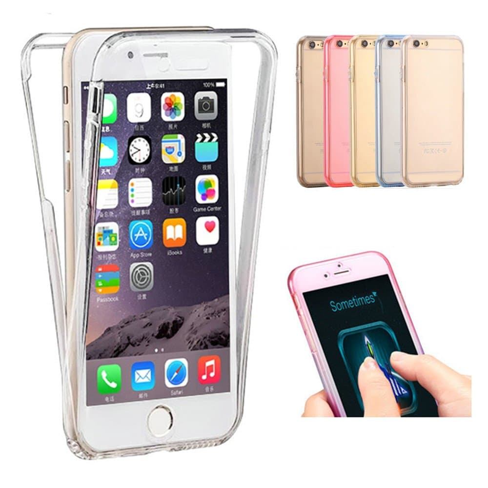 IPhone 5S / IPhone SE Case, Happy360 Shockproof TPU 360 Degree Protective Clear Crystal Rubber Soft Case Cover for IPhone 5S / IPhone SE, Clear