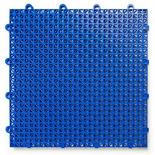 DuraGrid CRROYB, Royal Blue Cross-Rib Design, Interlocking Modular Self-Draining Multi-Use Safety Floor Matting (Single Tile),