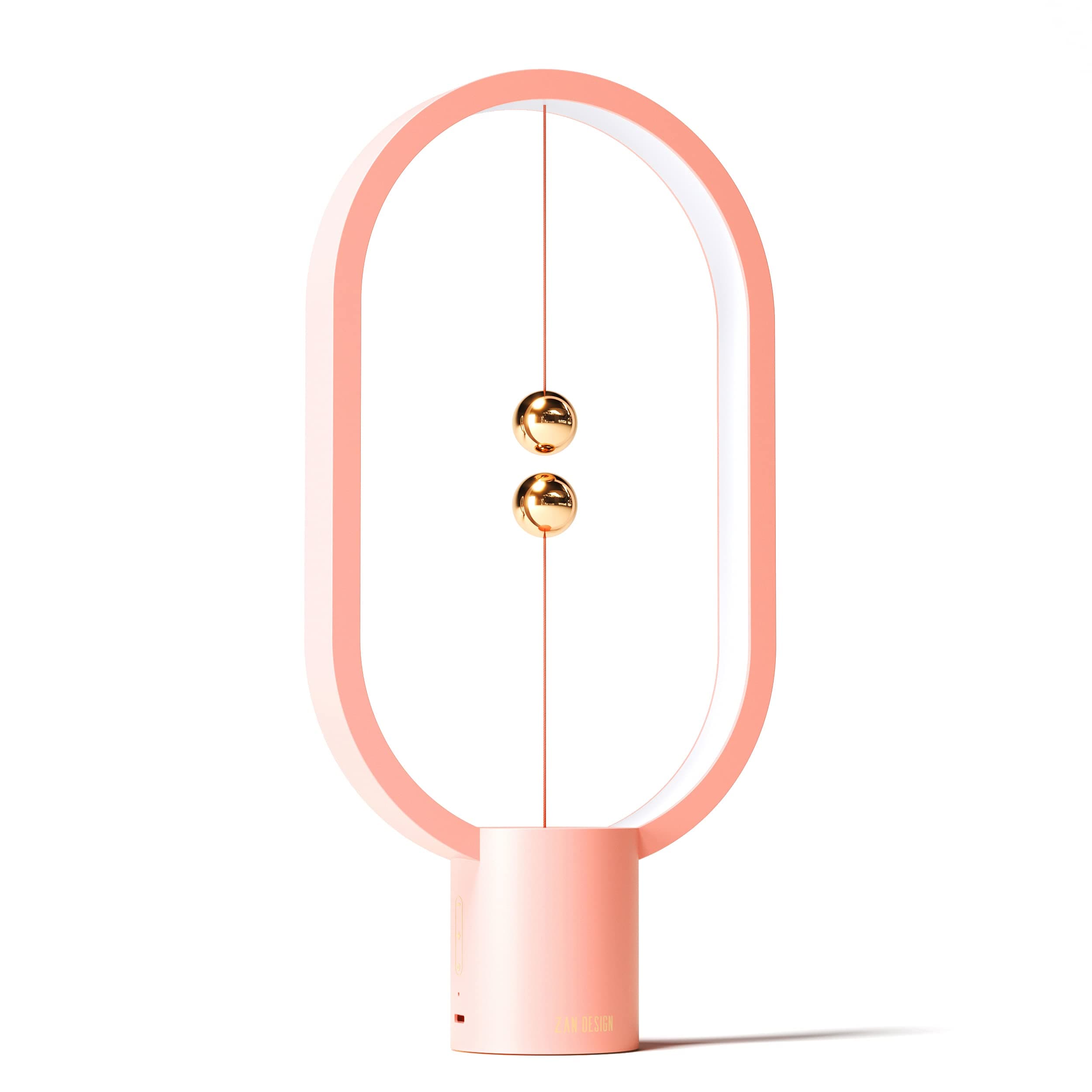 Heng Balance Light, USB Powered LED Table lamp, Creative, Magnetic Switch Night Light, dimmable Eye Protection Table lamp, Used for Gifts, Decoration Bedside, Dormitory and Office（Pink）
