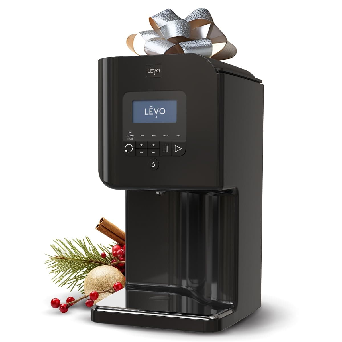 LEVO II+ - Herbal Oil Injection Machine Plus Filter Technology - Plant Extractor, Herb Dryer, Decarbonizer and Oil Infuser - Easy Edible Infusion Maker for Gummies, Brownies and More - Licorice Black