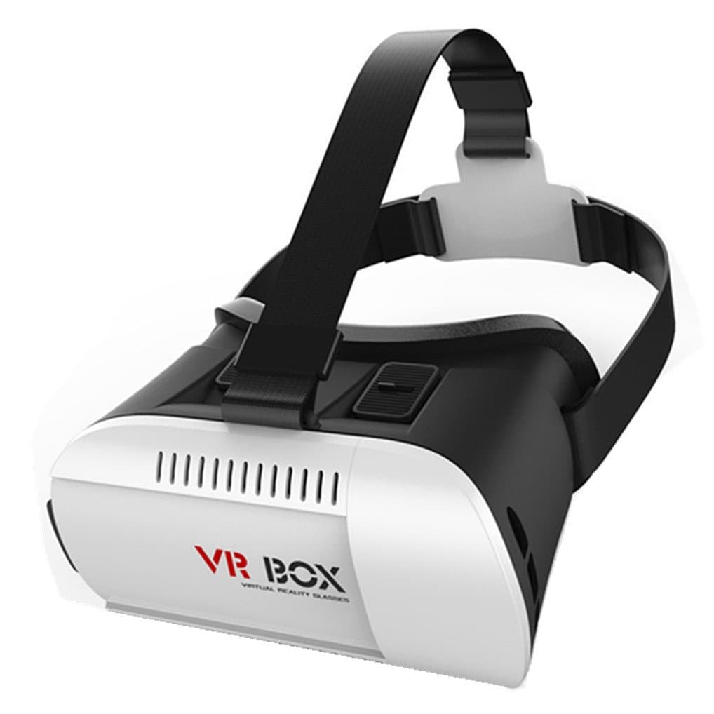 3D VR Virtual Reality Headset 3D Glasses Xagoo® Adjust Cardboard VR BOX For 3.5~6.0" Smartphones iPhone 6/6 plus Samsung Galaxy IOS Android Cellphones (Black+White) (Without Bluetooth Remote Controller)