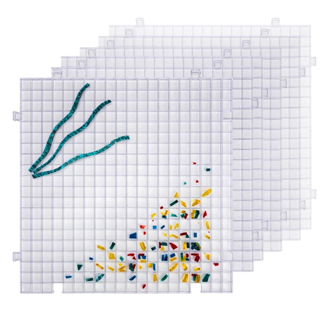 Creator's Waffle Grid 6-Pack - As Seen On HGTV/DIY Cool Tools Network - 100% USA - Solid Bottom Modular Surface - Glass Cutting, Small Parts, Liquid Containment, Grow Room, Etc. - Home, Office, Shop