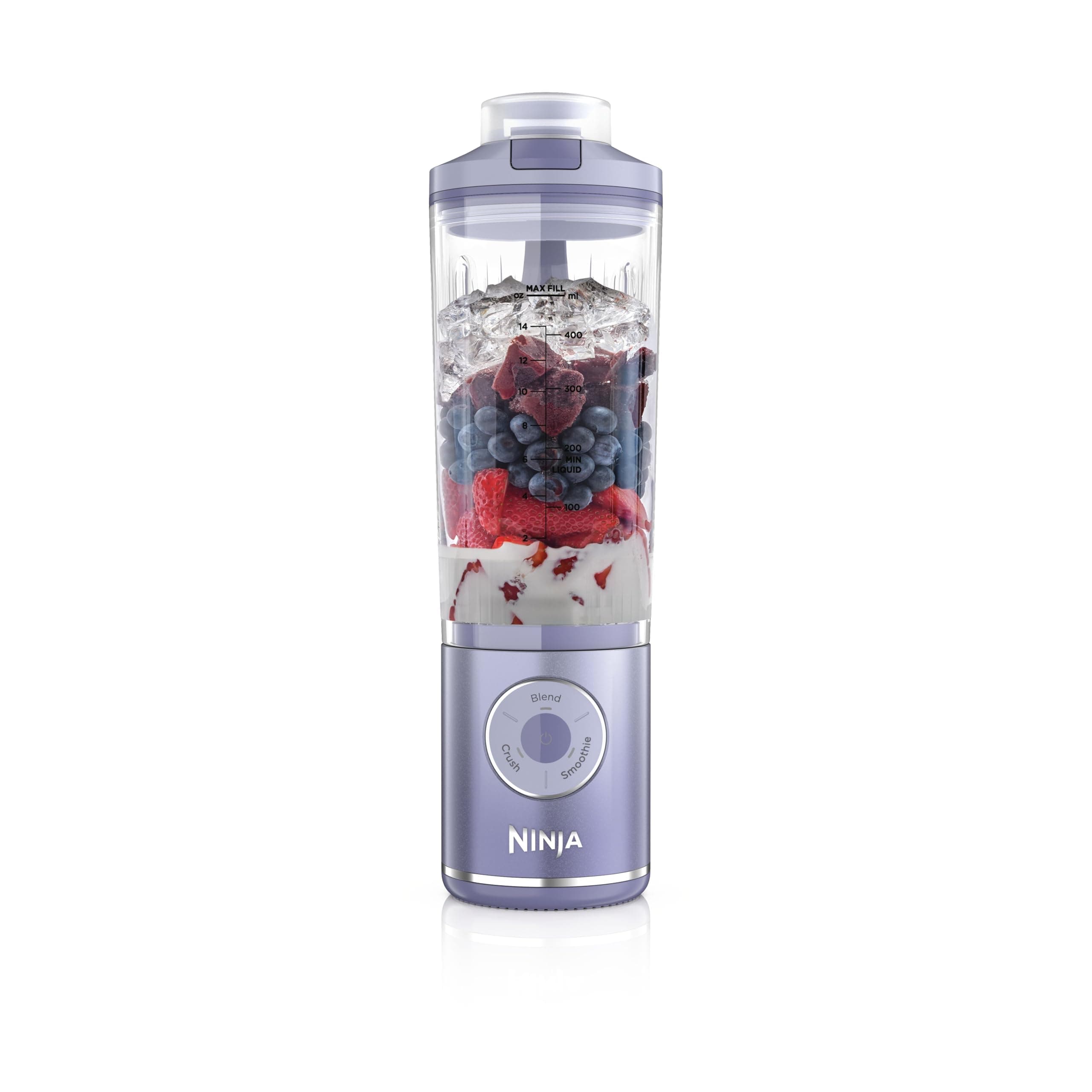 Blast Max Portable Blender, 570ml, Rechargeable Battery, Blending Cup & Leak-proof Lid, 3x Blend Functions, Makes Smoothies, Protein Shakes, Blends Ice & Frozen Fruit, Lavender BC251EULD