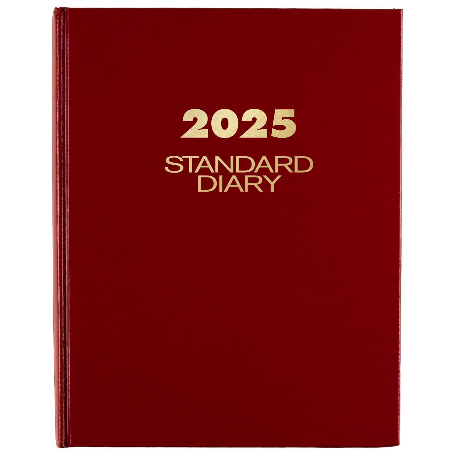 AT-A-GLANCE 2025 Diary, Standard Diary, Daily, 7-1/2" x 9-1/2", Medium, 12-Month, Hardcover, Red (SD3741325)
