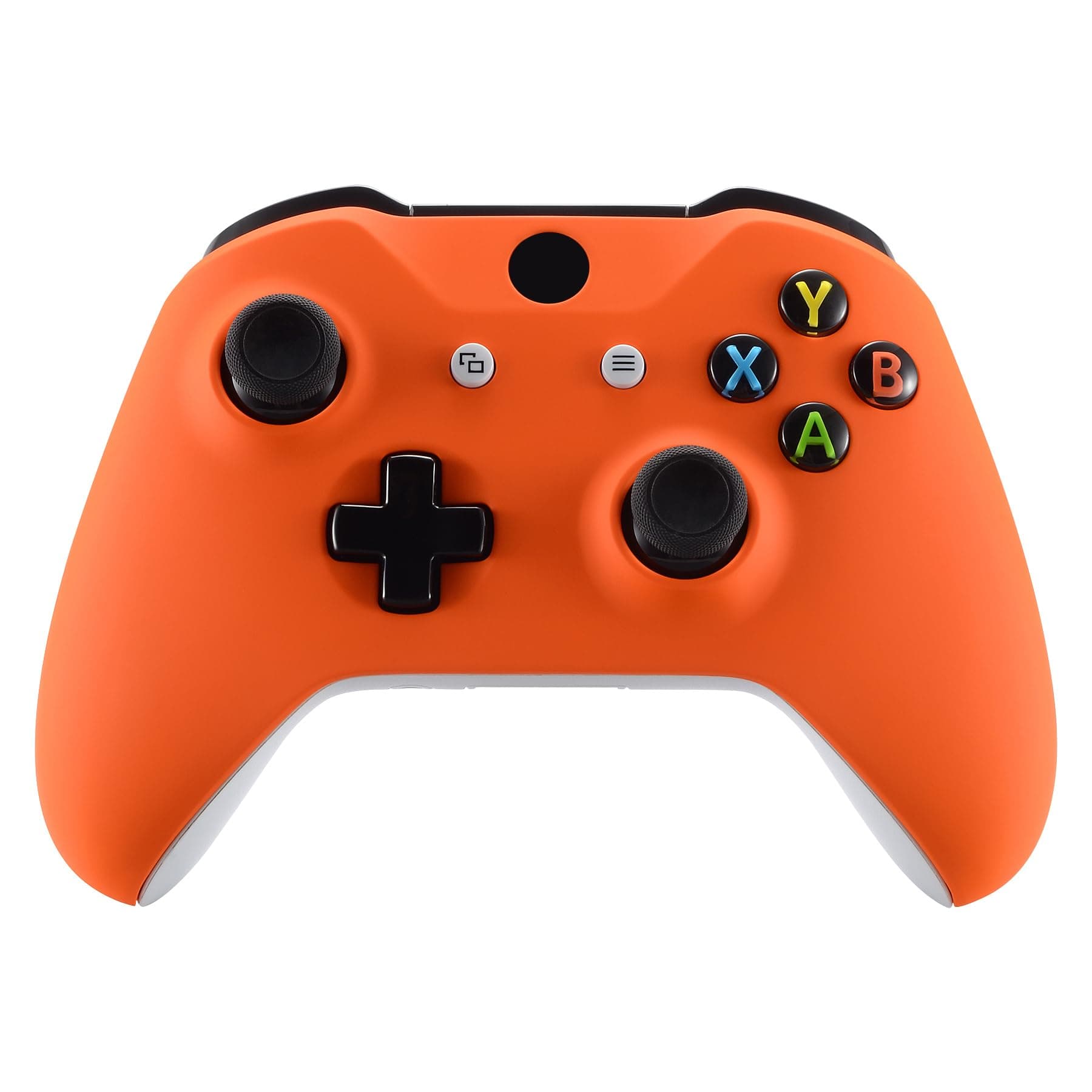 Orange Faceplate Cover, Soft Touch Front Housing Shell Case, Comfortable Soft Grip Replacement Kit for Microsoft Xbox One X & One S Controller