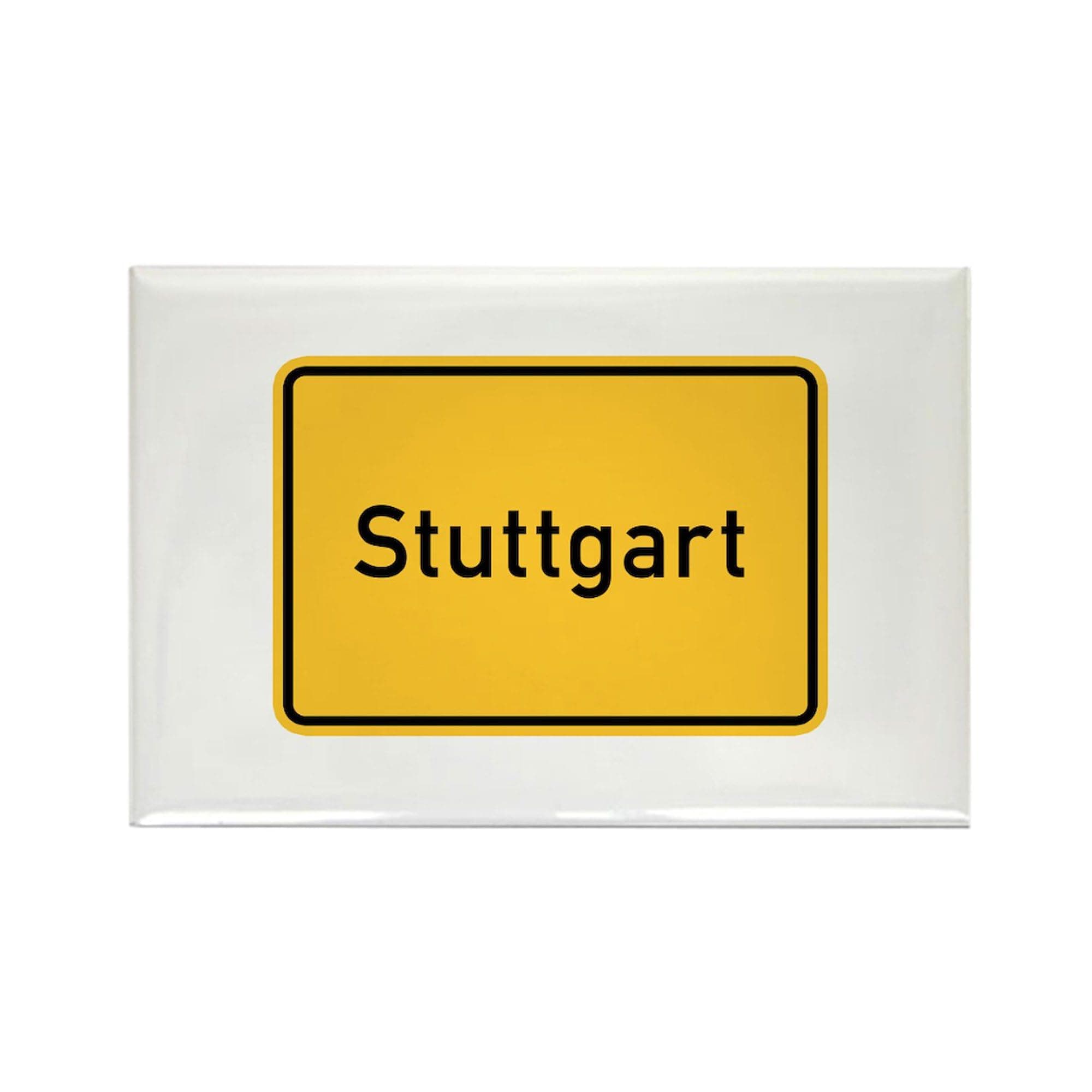 Stuttgart Roadmarker, Germany Rectangle Magnet, 3"x2" Refrigerator Magnet