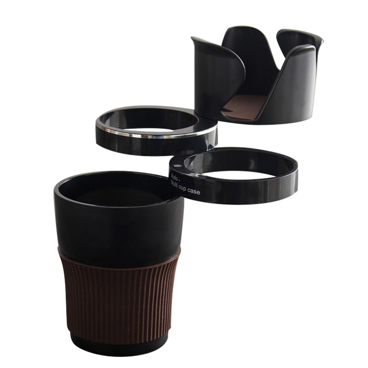 Auto Multifunction Cup Holder,5 in 1 Car Cup Holder Adapter (Black)