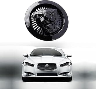 Emblem Compatible with XF 2009-2015 XJ 2011-2015 Front Center Grille Emblem 2.83inch Car Badge Emblem Leopard Jagvar Accessories(Front Black 72mm)