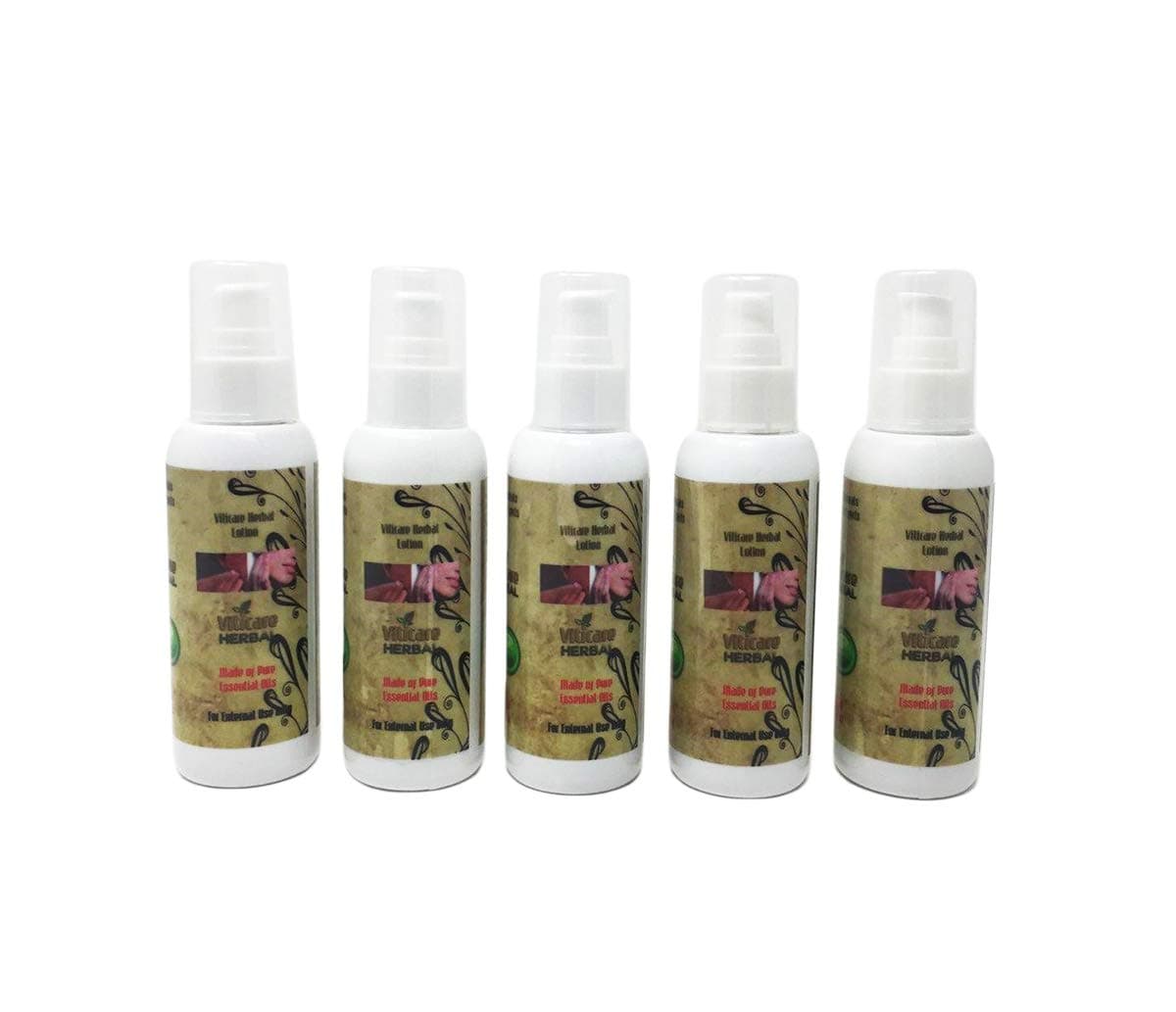 All Natural and Herbal Lotion for Vitiligo Treatment, Repigmentation, Leukoderma by Viticare Herbal, (5 Pack - 25.35 OZ - 750 ml)