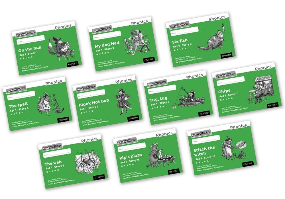 Read Write Inc. Phonics: Black and White Green Set 1 Storybooks Mixed Pack of 10 (Read Write Inc. Phonics Second Edition)