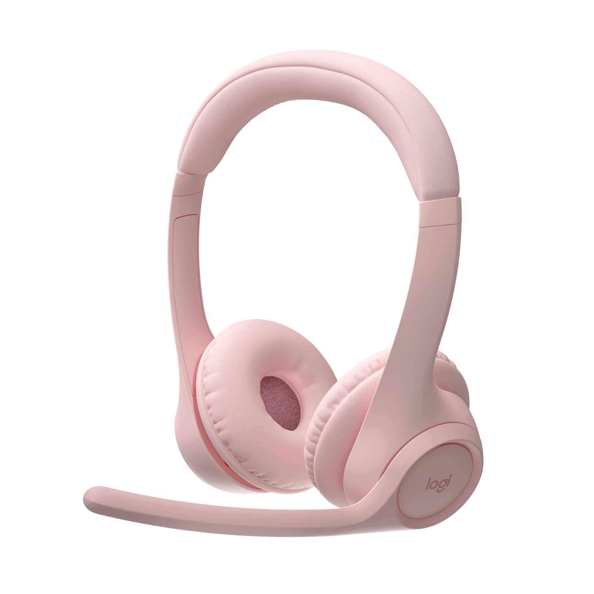 Logitech Zone 300 Wireless Bluetooth Headset With Noise-Cancelling Microphone, Compatible with Windows, Mac, Chrome, Linux, iOS, iPadOS, Android - Rose