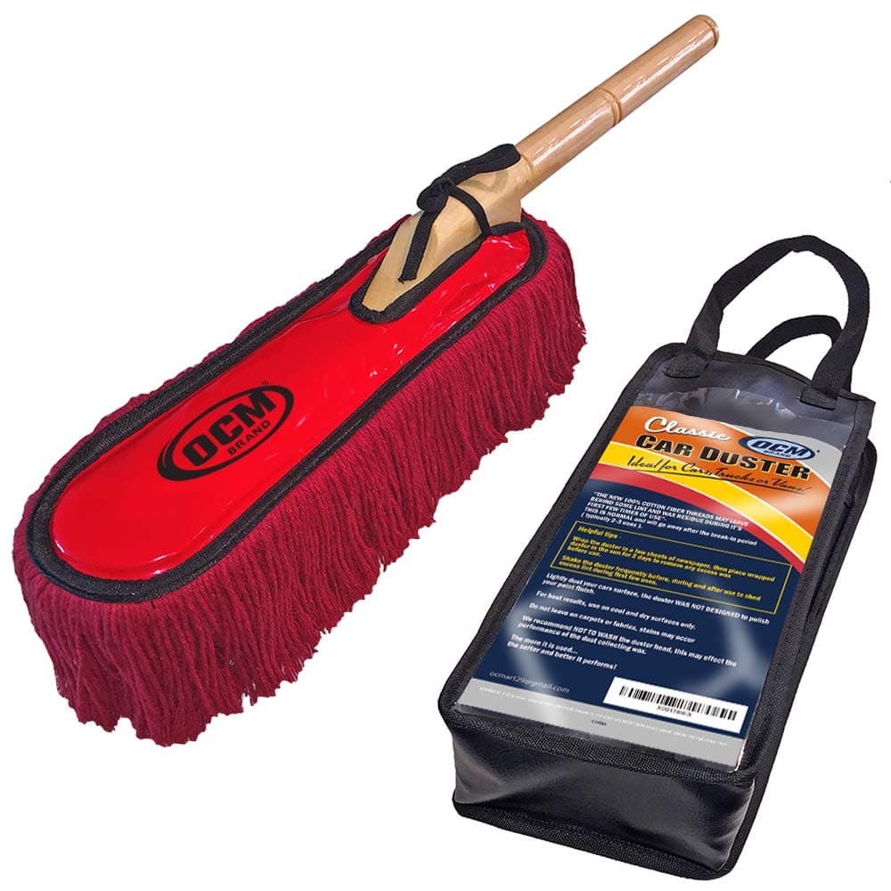 Classic Car Duster with Solid Wood Handle Includes Storage Case - Popular Detailers Choice