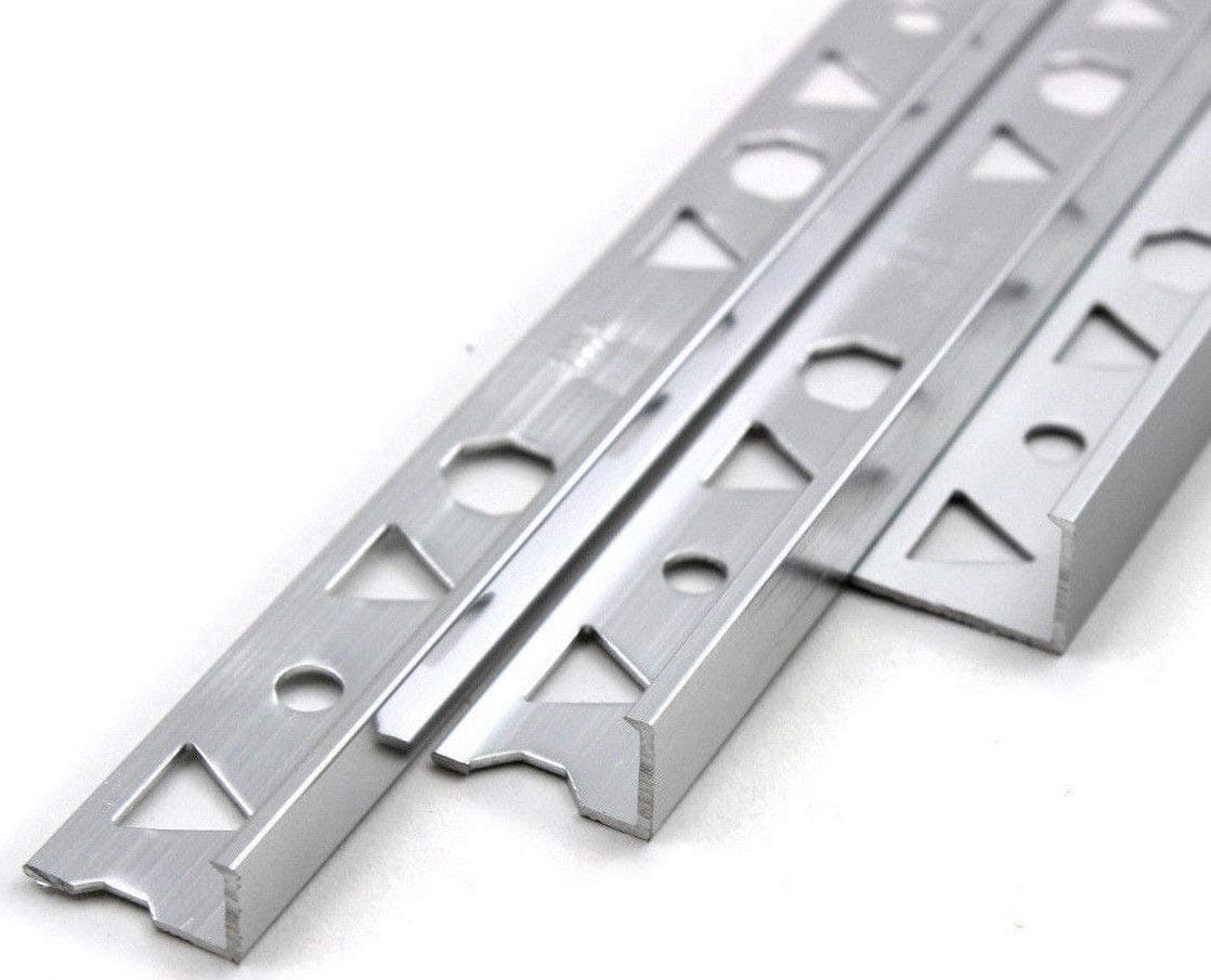 10 x Tile Trim L Shape Vroma Bright Chrome 2.44 Meters (10mm) … (10 mm, Bright Chrome)