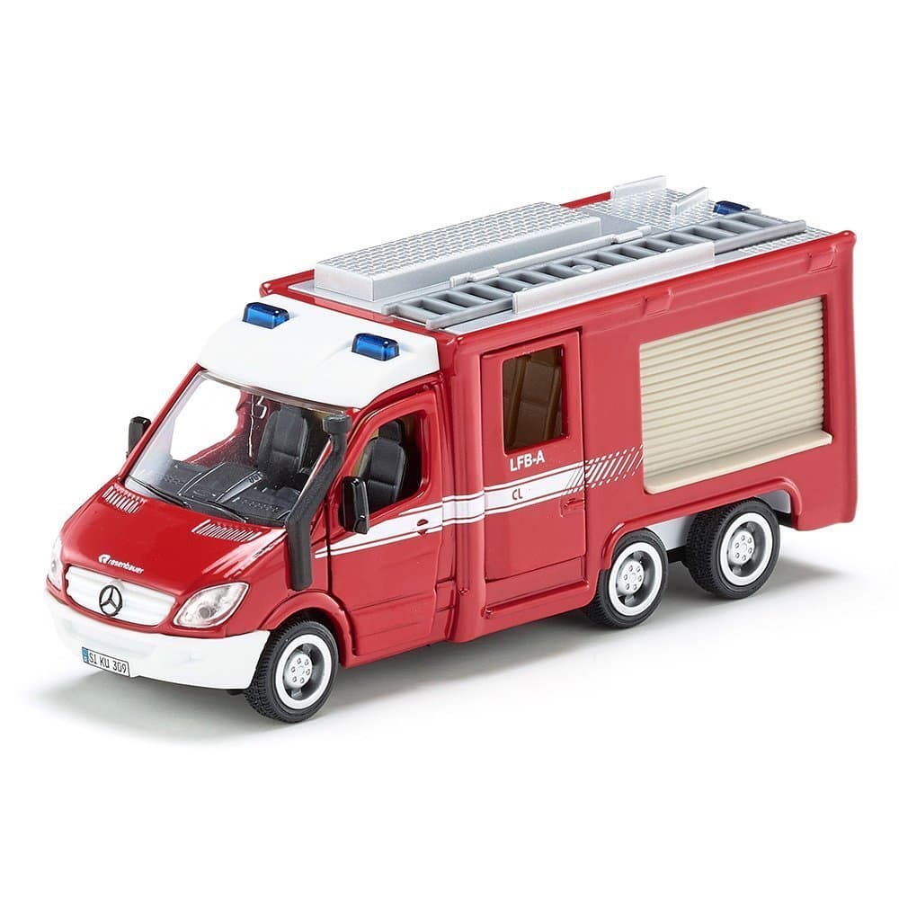 SIKU 2113, Mercedes-Benz Sprinter Fire Engine, 1:50, Metal/Plastic, Red, Functional Doors