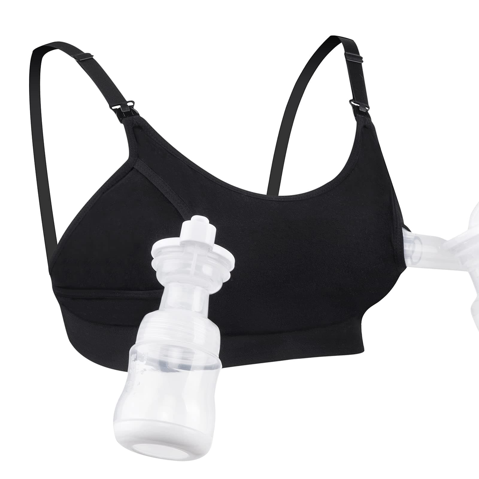 Hands-Free Wireless Nursing Bra Accessory, Strapless Pumping Bra Attachment (No Strap) by Momcozy - Pairs w/Clip and Pump Bras for Breast Pump of Medela, Lansinoh, Ameda, Spectra, Evenflo etc
