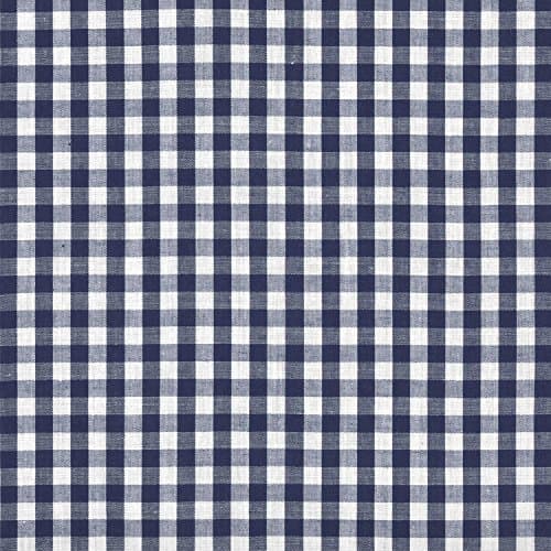 1/4" Navy Blue Gingham Fabric - by The Yard