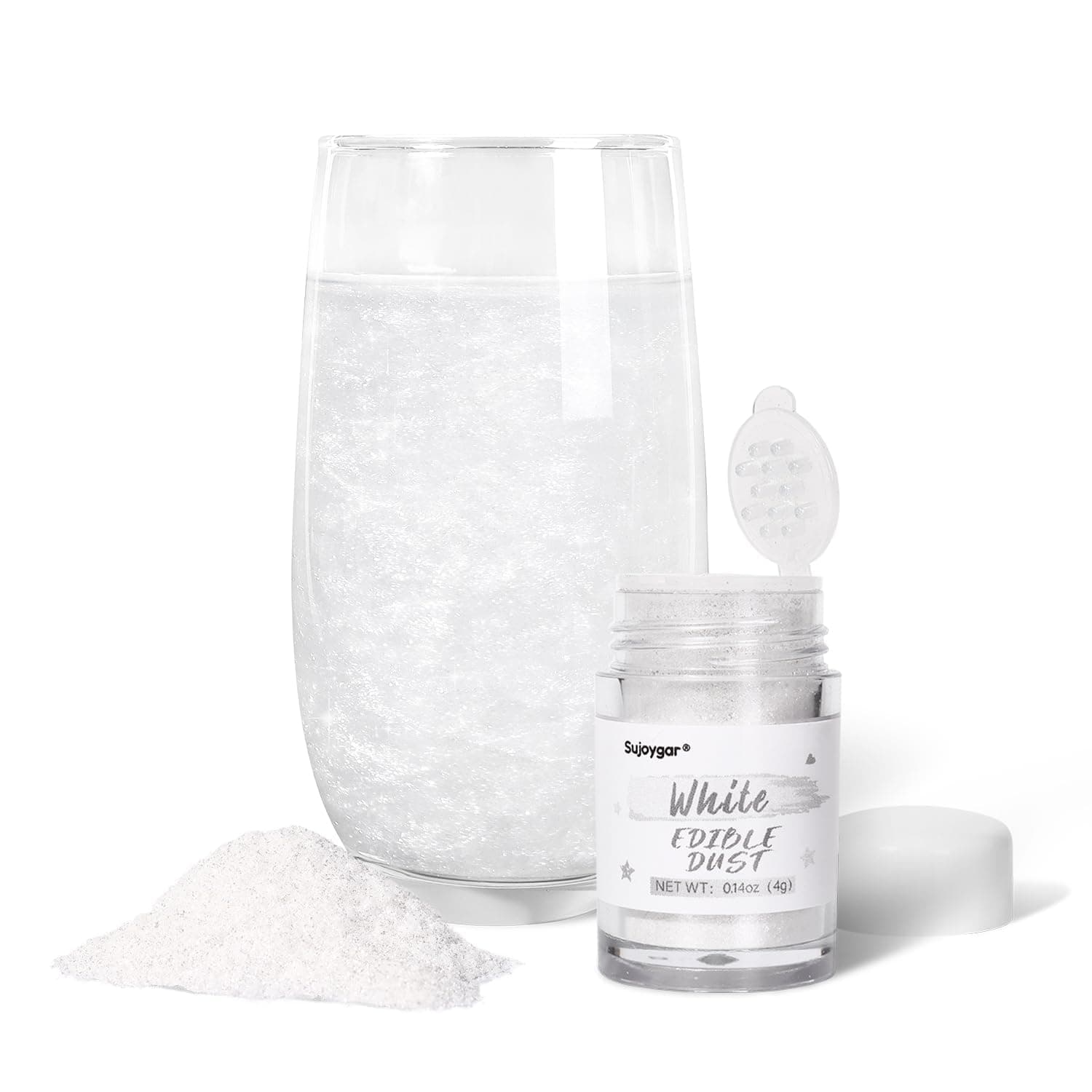 White Edible Glitter