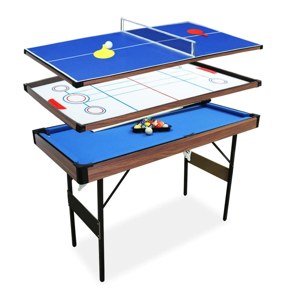 KAKIBLIN 4 in 1 Multi Combo Game Table, Hockey Table, Foosball Table with Soccer, Pool Table, Table Tennis Table for Home, Game Room