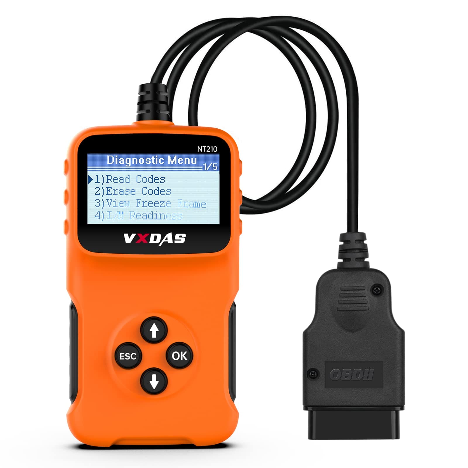 VXDASOBD2 Scanner, NT210 Enhanced OBD II Auto Code Reader Check Engine Light CAN Car Diagnostic Scan Tool 2023
