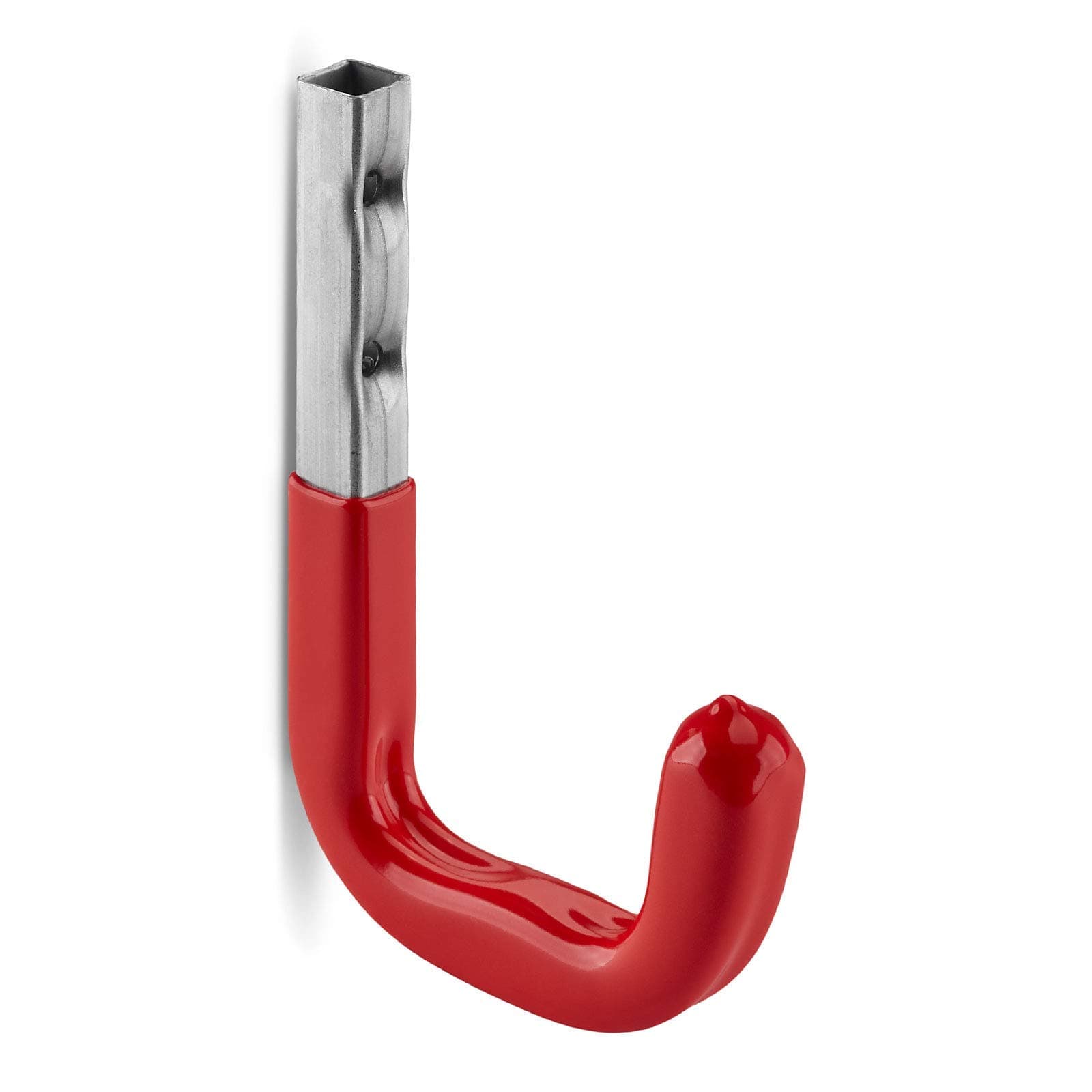 8 x Wall Hooks 115 x 80 mm Red up to 45 kg Load Capacity with Rubber Coating Shelf Console Device Holder Mounting Hooks All-Purpose Hooks