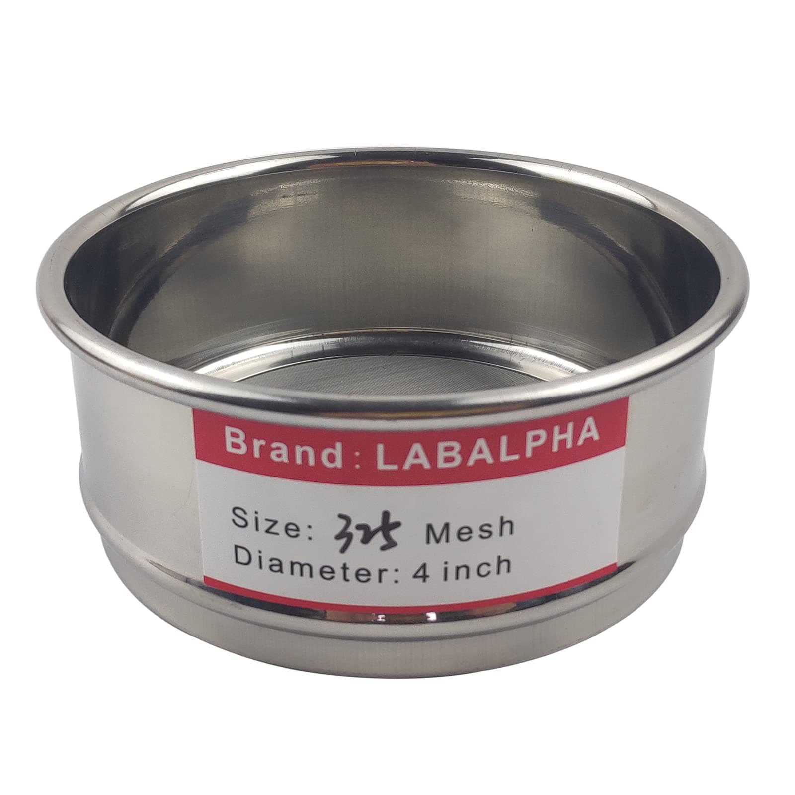 LABALPHA 325 Mesh Lab Sieves, Test Sieve #325 Mesh, 4'' Diameter, 304 Stainless Steel Wire Cloth (0.045mm)